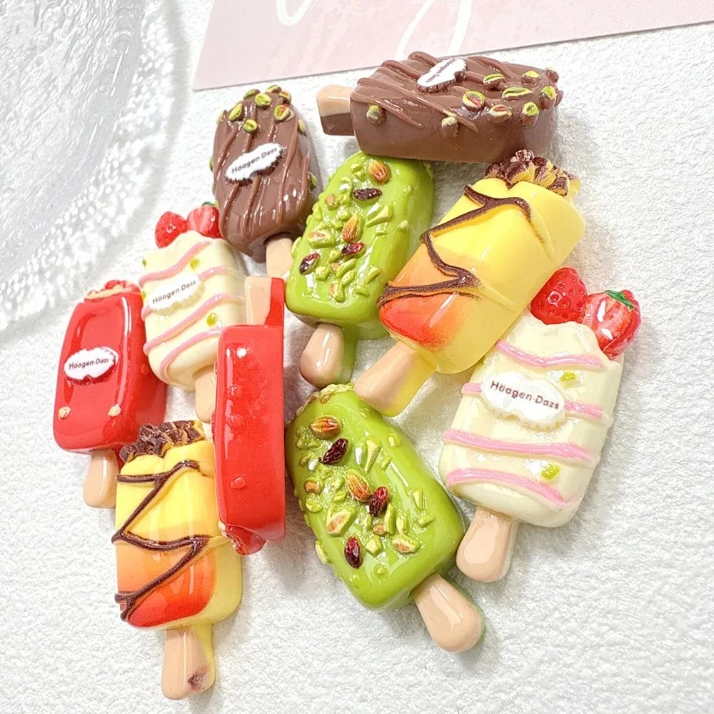 Phone Accessories Wholesale In China - 10個入り アイスクリームアクセサリー DIYクリームグルー 卸売 食品と遊び用パッチ 携帯電話ケースペンダント装飾材料