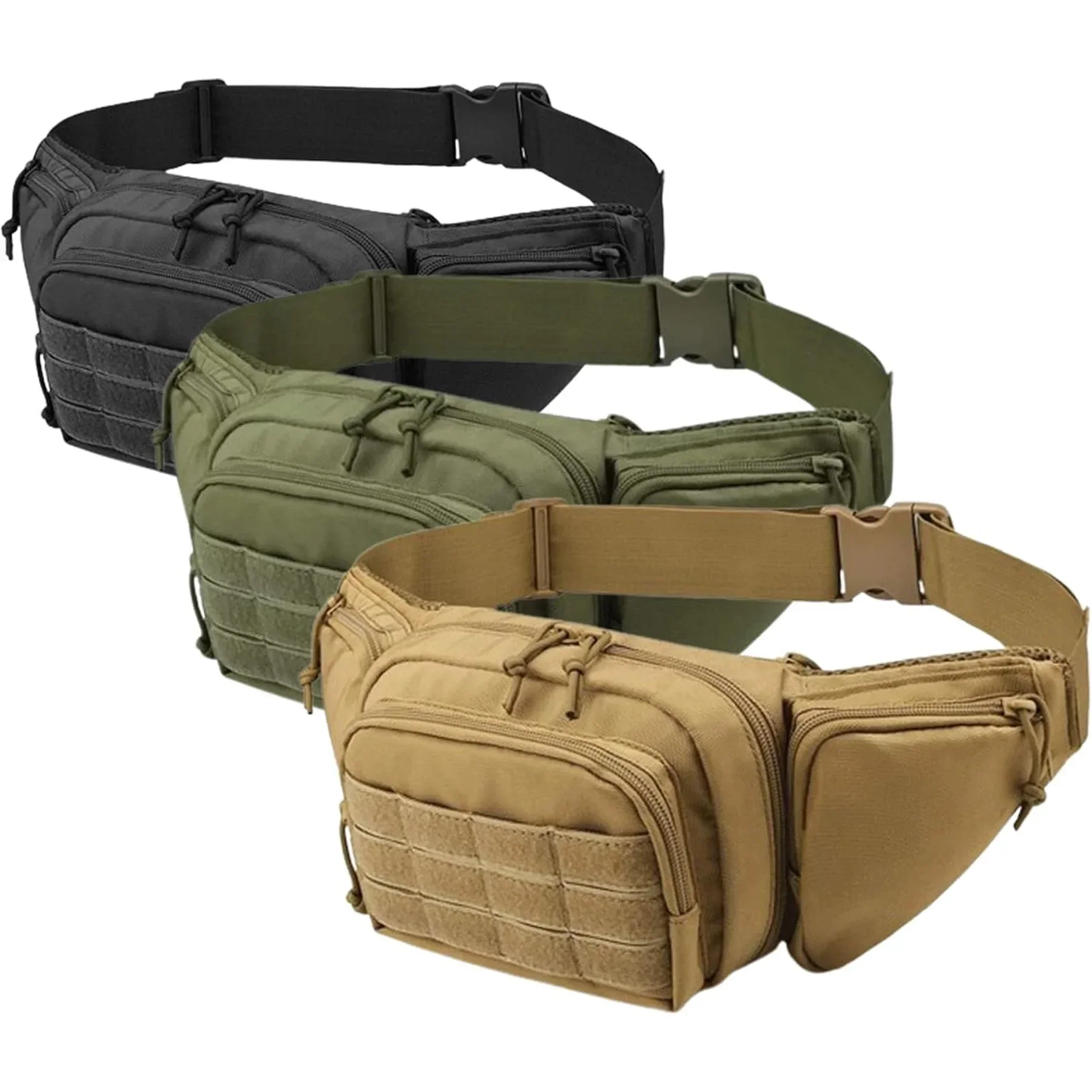 Phone Accessories For Men - 男性用パックナイロンショルダーハイキング戦術多機能ウエストパックファニー携帯電話バッグスポーツ大容量ウエストバッグ
