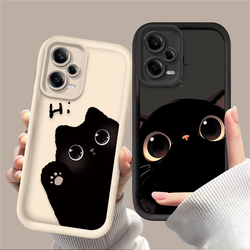 Xiaomi Phone Accessories - 可愛い大きな目の猫のスマホケース Xiaomi Redmi Note 13 14