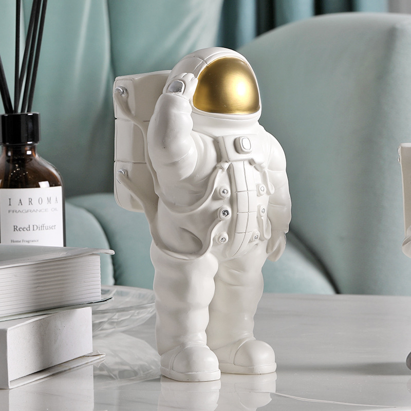 Phone Accessories Europe - ヨーロッパスペース男フィギュア宇宙飛行士置物現代クリエイティブ電話ホルダー宇宙飛行士像彫刻家の装飾アクセサリー