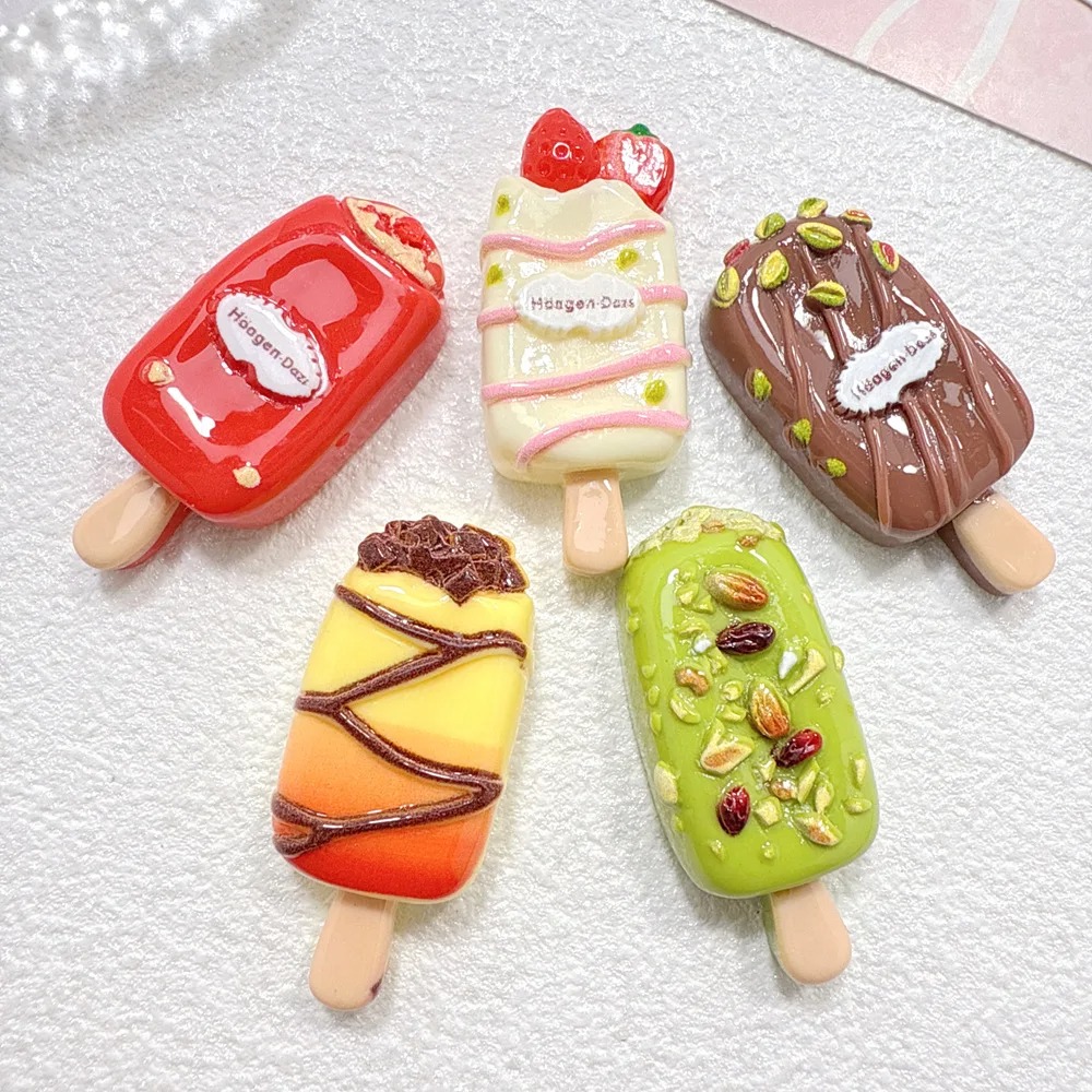 Phone Accessories Wholesale In China - 10個入り アイスクリームアクセサリー DIYクリームグルー 卸売 食品と遊び用パッチ 携帯電話ケースペンダント装飾材料