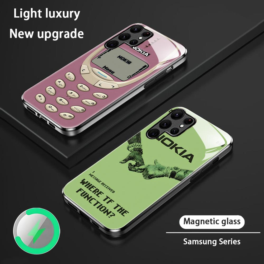 Phone Accessories Magnetic - クールなN-Nokiaes-sブランドのスマホケース、Samsung S26 S25 S24 S23 S22