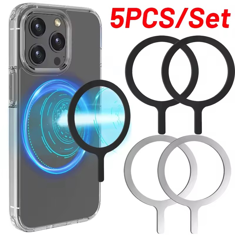 Phone Accessories Magnetic - 5-1個入りステッカーリング Magsafeワイヤレス充電用 iPhone 15 16 17