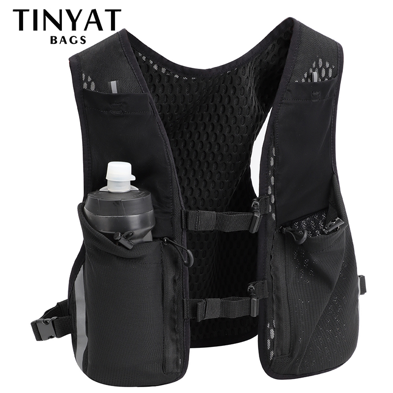 Phone Accessories For Men - TINYAT 反射多機能ベストバッグ男性女性スポーツチェストバッグヒップホップストリート布バッグハイキングサイクリングアクセサリー