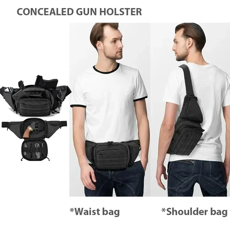 男性用パックナイロンショルダーハイキング戦術多機能ウエストパ - Phone Accessories For Men のレビューと価格