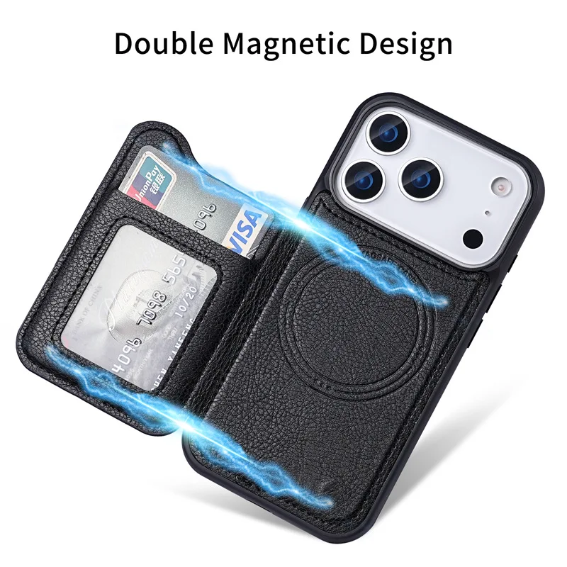 MagSafe対応 マグネット式フリップレザーウォレットカー - Phone Accessories Hippers のレビューと価格