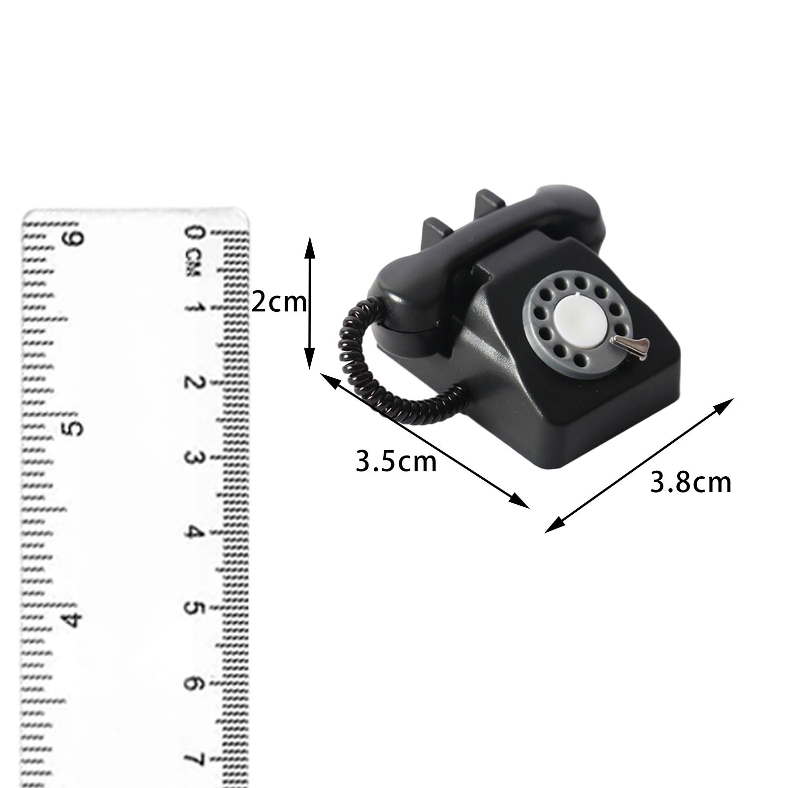 ミニチュア電話手作りプラスチック回転式電話ドールハウスアクセ - Phone Accessories Europe のレビューと価格