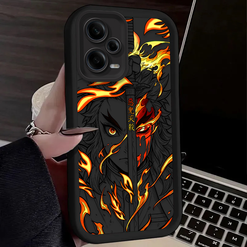 鬼滅の刃 鬢骨（あかざ）の線画 クールなスマホケース Xia - Phone Accessories Demon Slayer のレビューと価格