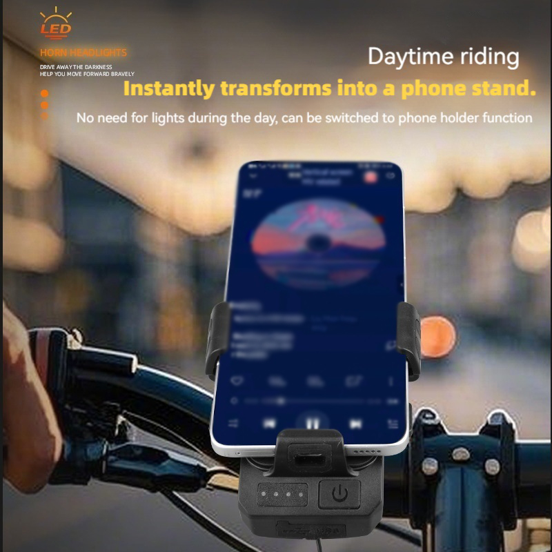 自転車フロントライト ホーン&電話ホルダー付き サイクリング - Phone Zone Accessories & Repair Lake Charles Reviews のレビューと価格