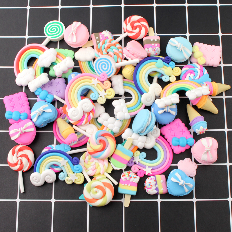 20/30個ミックスキャンディロリポップポリマー粘土アクセサ - Phone Accessories Europe のレビューと価格