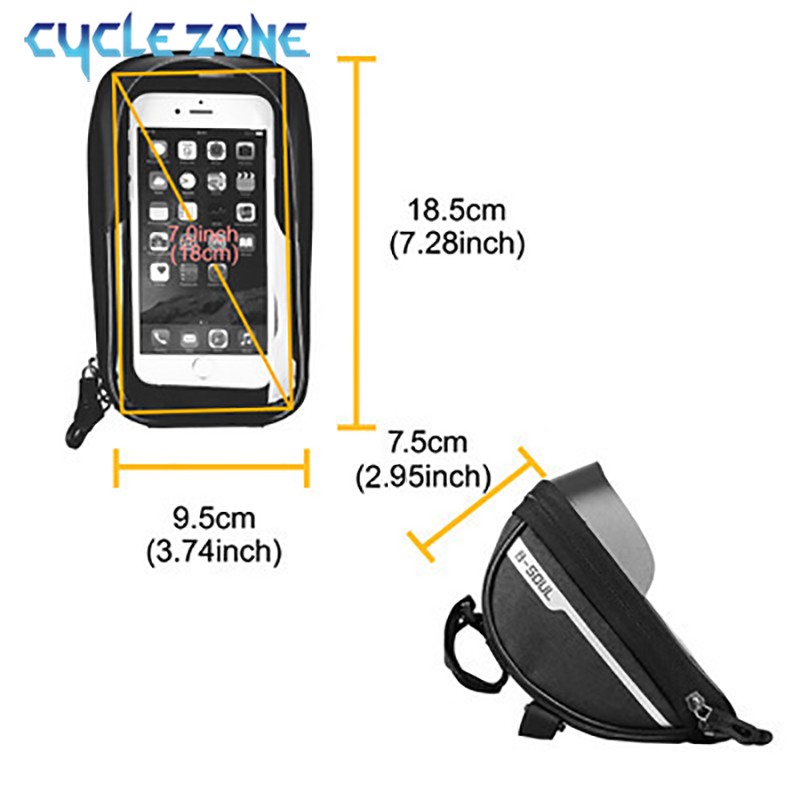 マウンテンバイクバッグタッチスクリーンサイクリングハンドルバ - Phone Zone Accessories & Repair Lake Charles Reviews のレビューと価格