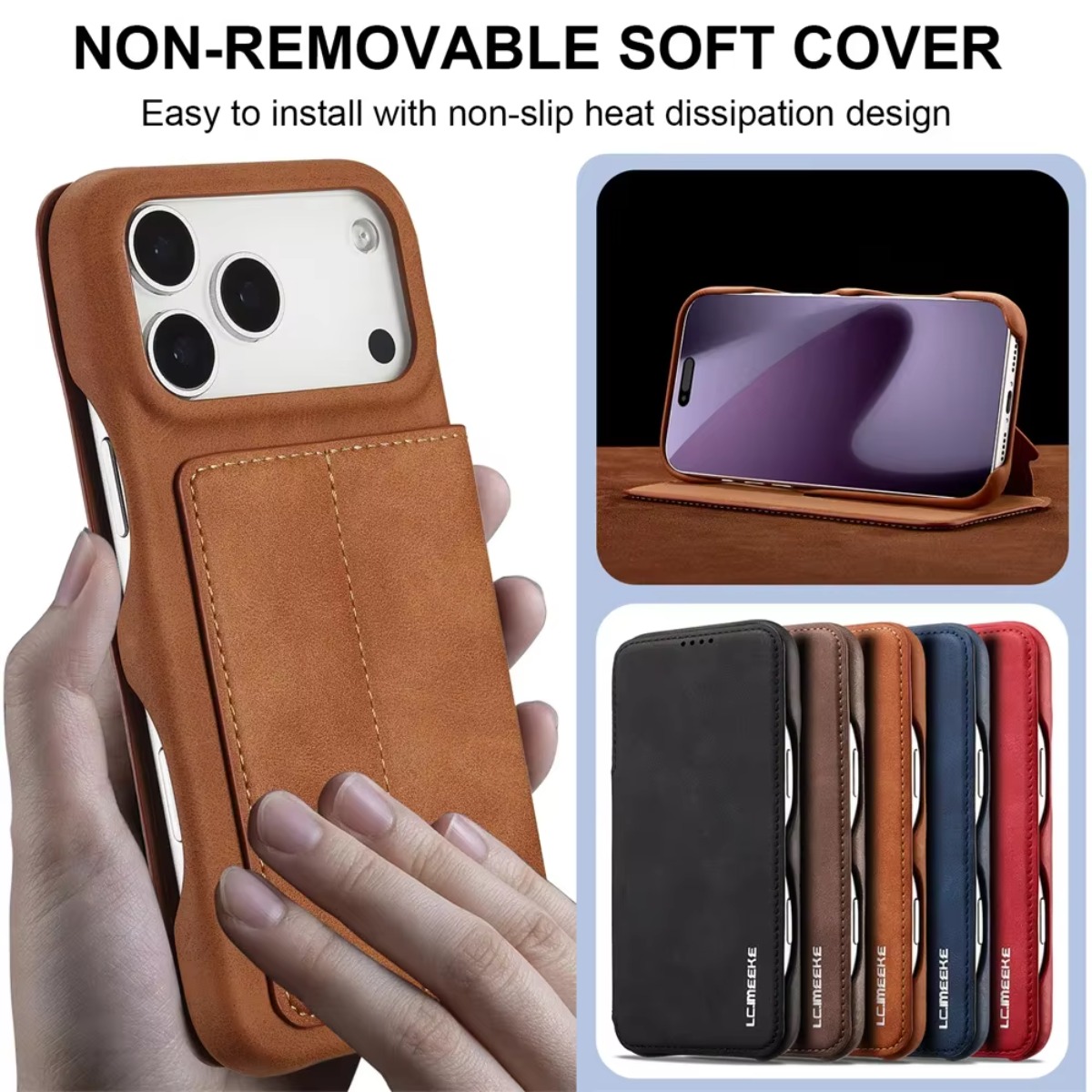 レザー財布型マグネットフリップカバー、カードホルダー付き、A - Phone Accessories Hippers のレビューと価格