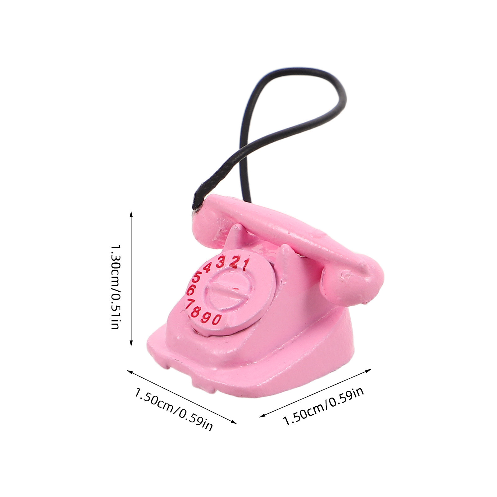 レトロミニチュアヴィンテージ回転式電話ドールハウス電話ミニハ - Phone Accessories Europe のレビューと価格